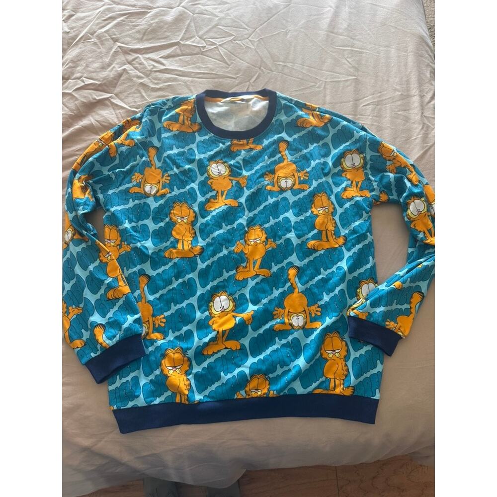 NWOT Mens XL Garfield Peter Alexander Pajama Set Cartoon Print Lounge Sleepwear